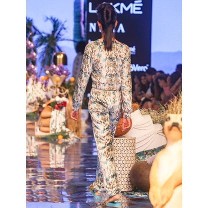 Payal Singhal Afrika Printed Bomber Jacket With Pants (Set of 2)