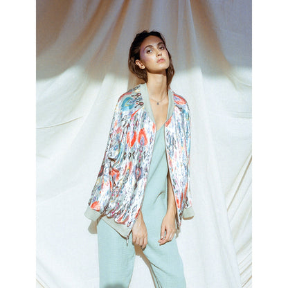 PS Pret by Payal Singhal Ikat Printed Bombar Jacket