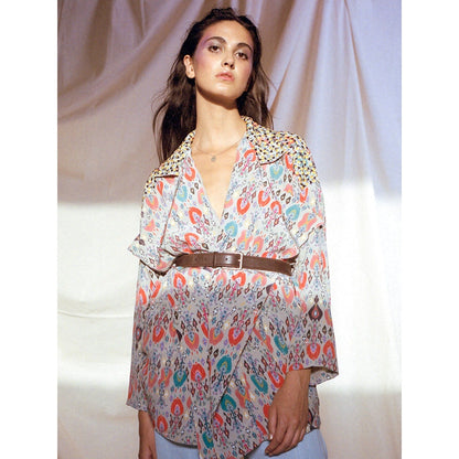 Payal Singhal Ikat Printed Crepe Jacket