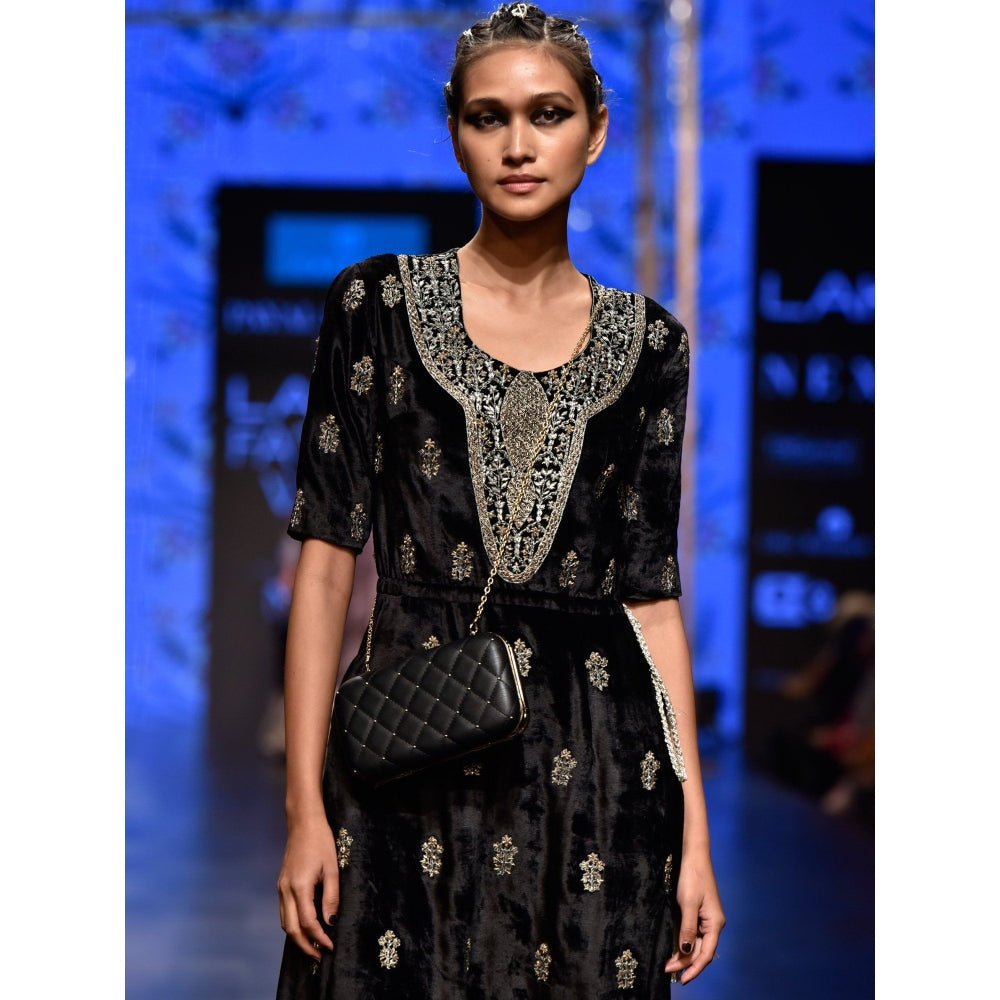 Payal Singhal Uzbek Velvet Low Crotch Jumpsuit