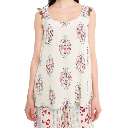 PS Pret by Payal Singhal Off White Printed Sharara with Kurta (Set of 2)