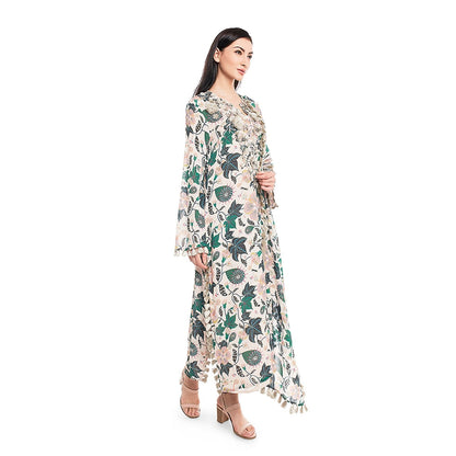 Payal Singhal Off White Printed Kurta & Churidar with Dupatta (Set of 3)