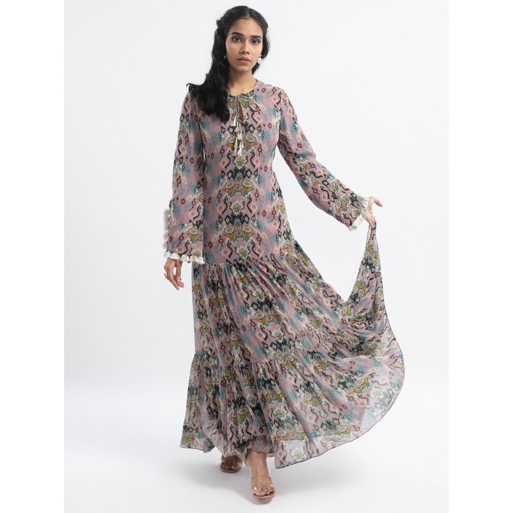 PS Pret by Payal Singhal Pink Ikat Love Boho Maxi Dress