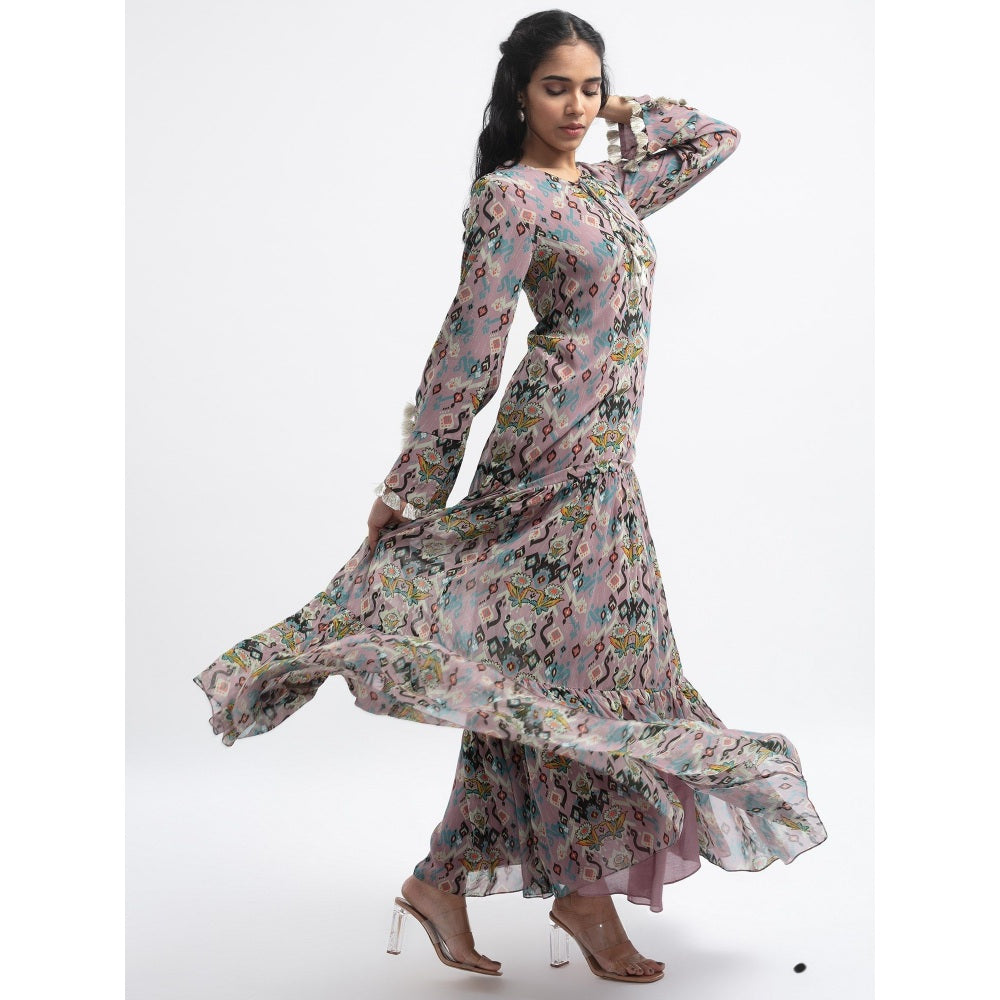 PS Pret by Payal Singhal Pink Ikat Love Boho Maxi Dress