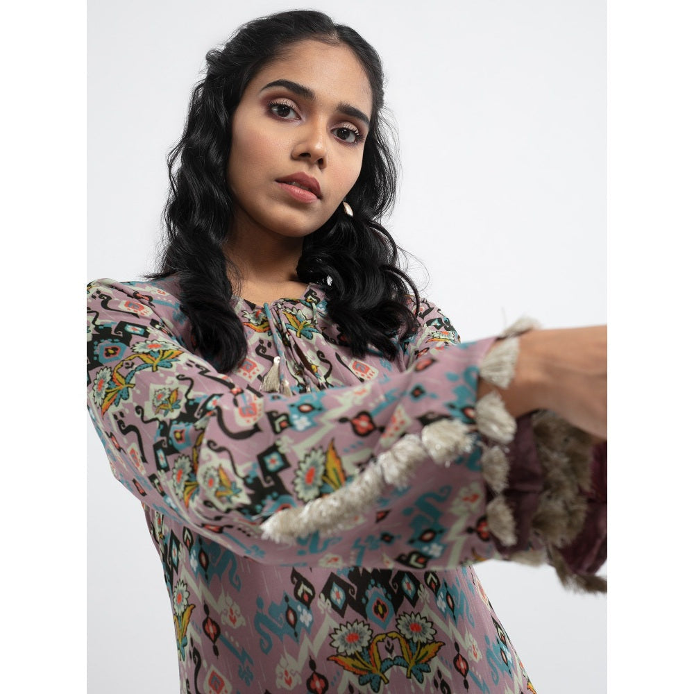 PS Pret by Payal Singhal Pink Ikat Love Boho Maxi Dress