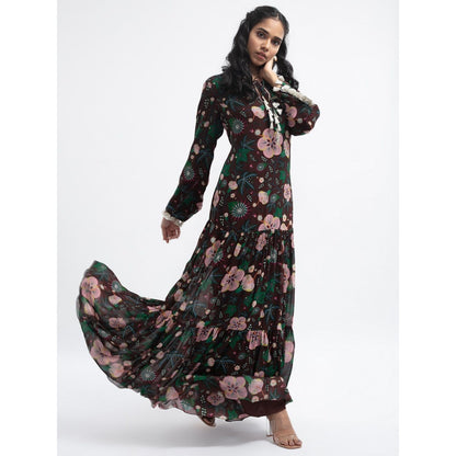 PS Pret by Payal Singhal Brown Abutilon Boho Maxi Dress