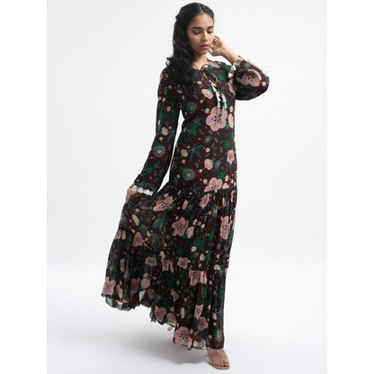 PS Pret by Payal Singhal Brown Abutilon Boho Maxi Dress
