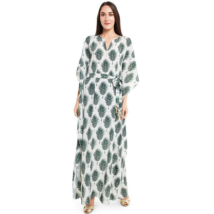 PS Pret by Payal Singhal Crepe Off White Printed Kaftan