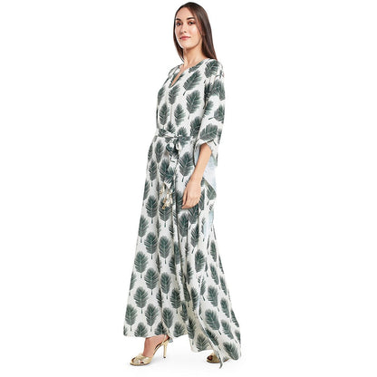 PS Pret by Payal Singhal Crepe Off White Printed Kaftan