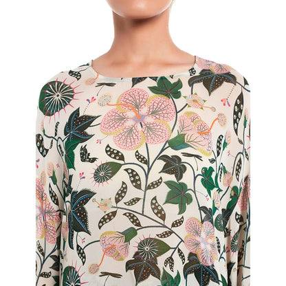 PS Pret by Payal Singhal Crepe White Floral Tunic