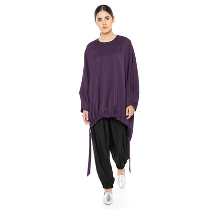 PS Pret by Payal Singhal Crepe Purple Solids Kaftan