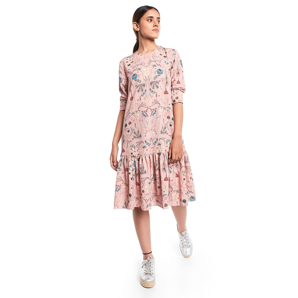 PS Pret by Payal Singhal Georgette Peach Printed Tunic