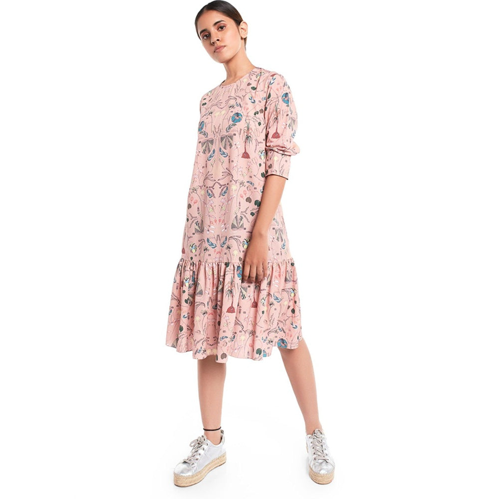 PS Pret by Payal Singhal Georgette Peach Printed Tunic