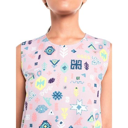 PS Pret by Payal Singhal Georgette Lavender Printed Tunic