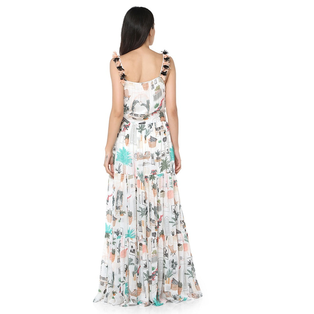 PS Pret by Payal Singhal Georgette White Printed Dress