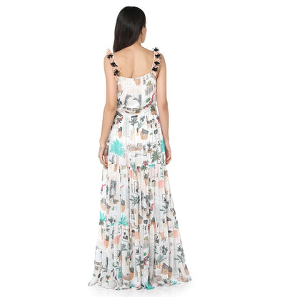 PS Pret by Payal Singhal Georgette White Printed Dress