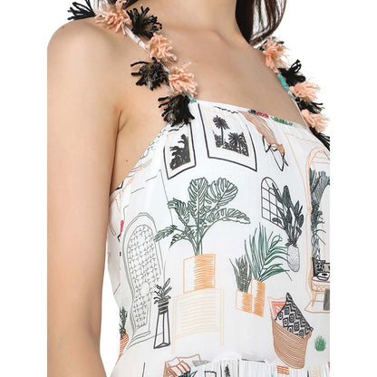 PS Pret by Payal Singhal Georgette White Printed Dress