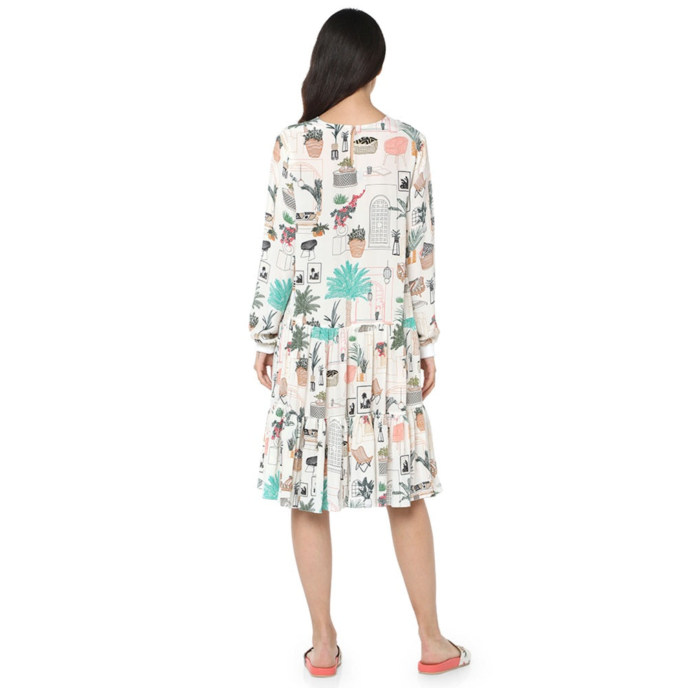 PS Pret by Payal Singhal Crepe White Printed Tunic