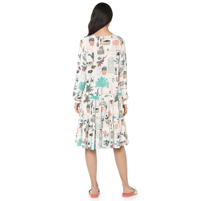 PS Pret by Payal Singhal Crepe White Printed Tunic
