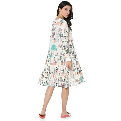 PS Pret by Payal Singhal Crepe White Printed Tunic