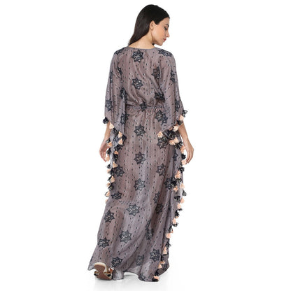 PS Pret by Payal Singhal Silk Purple Printed Kaftan