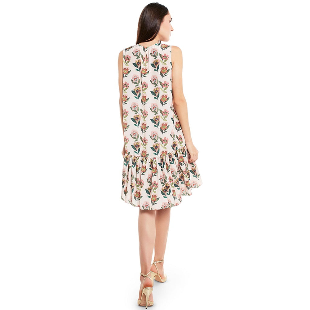 PS Pret by Payal Singhal Crepe Off White Printed Maxi Dress