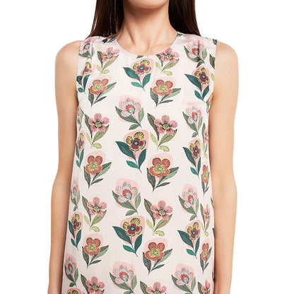 PS Pret by Payal Singhal Crepe Off White Printed Maxi Dress