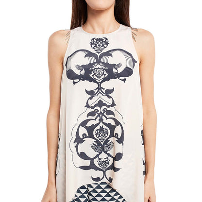 PS Pret by Payal Singhal Crepe White Printed Top With Dhoti Pant (Set of 2)