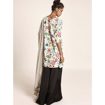 PS Pret by Payal Singhal Printed Crepe Kurta With Palazzo And Georgette Dupatta (Set Of 3)