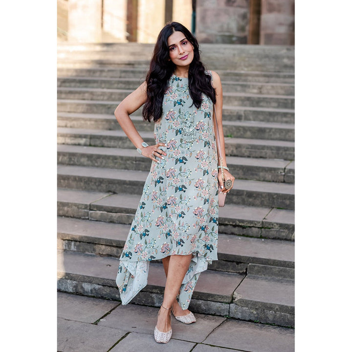 Ps Pret By Payal Singhal Mint Printed Crepe Tunic