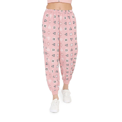 PS Pret by Payal Singhal Pink Colour Printed Art Back Tie-Up Bomber Jacket with Jogger Pant (Set of 2)