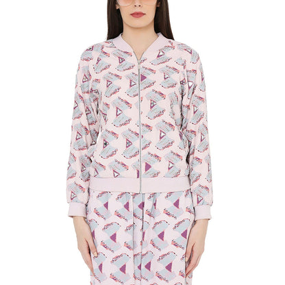 PS Pret by Payal Singhal Pink Colour Printed Art Bomber Jacket with Jogger Pant (Set of 2)