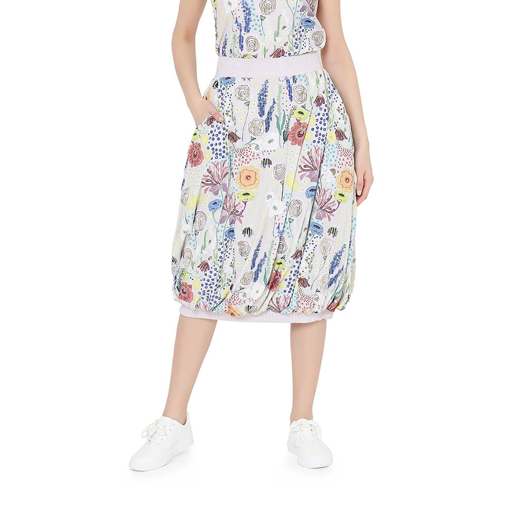Ps Pret By Payal Singhal Stone Printed Art Crepe Racer Back Top With Balloon Skirt (Set Of 2)