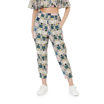 PS Pret by Payal Singhal Off Shoulder Top With Jogger Pant and Mukaish Dupatta (Set of 3)