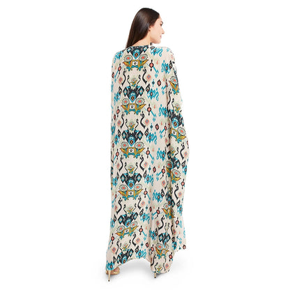 PS Pret by Payal Singhal White Printed Crepe Kaftan