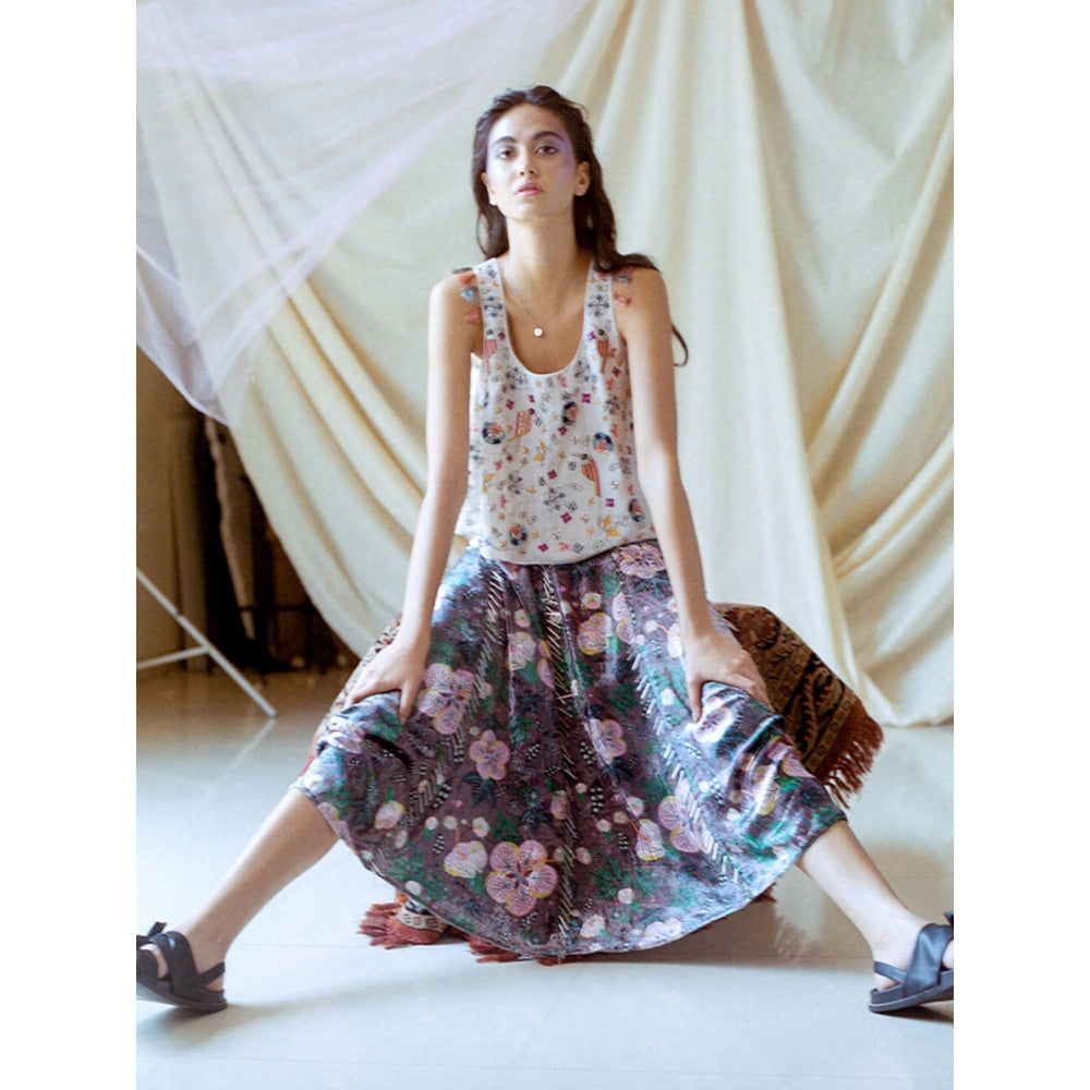 PS Pret by Payal Singhal Cream Velvet Top