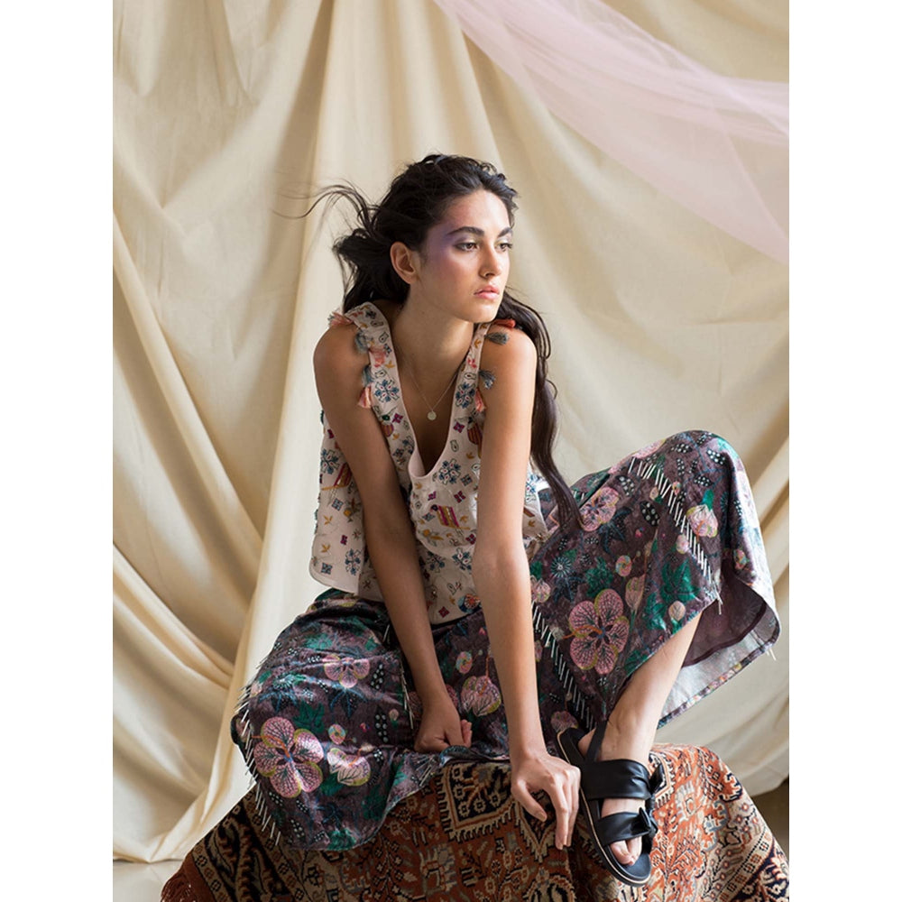 PS Pret by Payal Singhal Cream Velvet Top