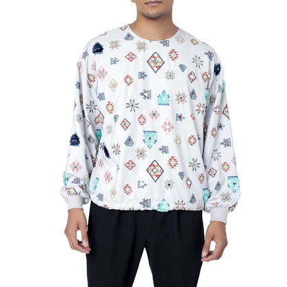 PS Men by Payal Singhal Grey Oversized Top with Black Jogger Pant - Set of 2