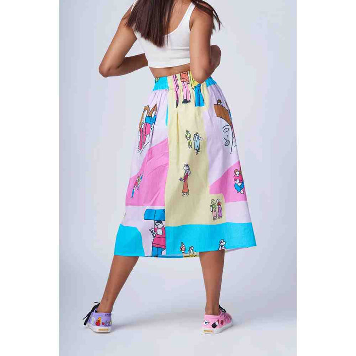 RadhaRaman Multi-Color Around The City Skirt