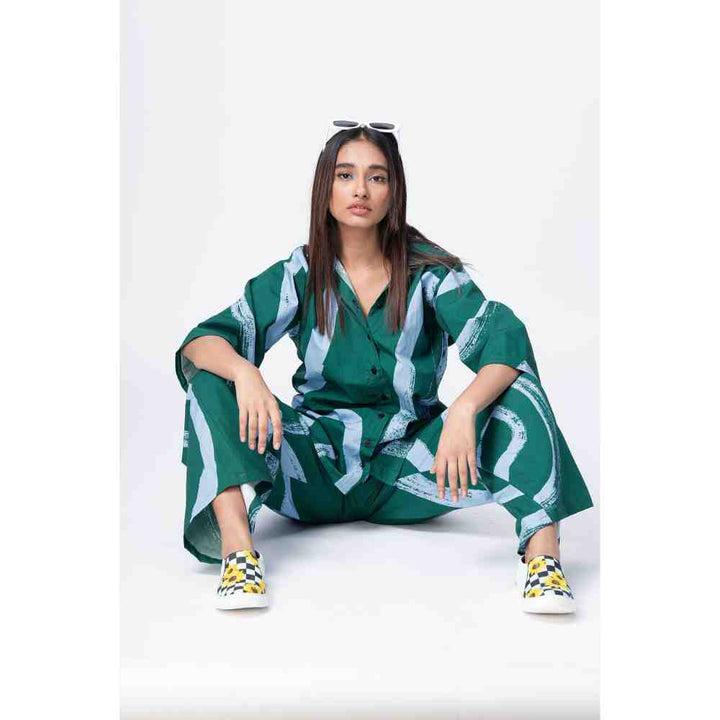 RadhaRaman Teal The Green Co-Ord (Set of 2)