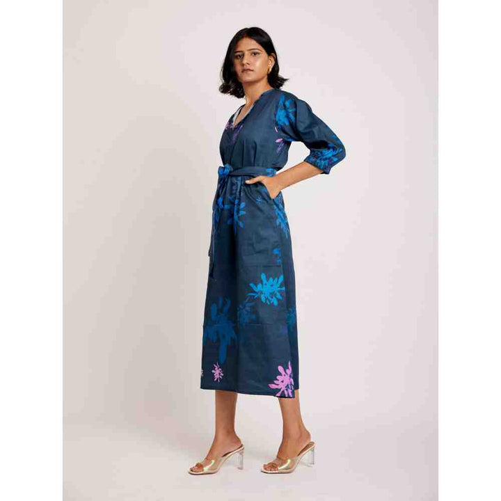 RadhaRaman Florence Midi Dress with Belt (Set of 2)