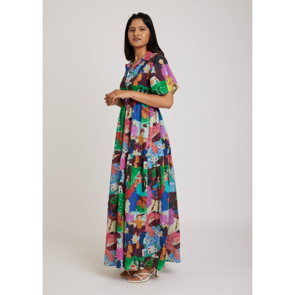 RadhaRaman Shady Bush Multi Color Maxi Dress