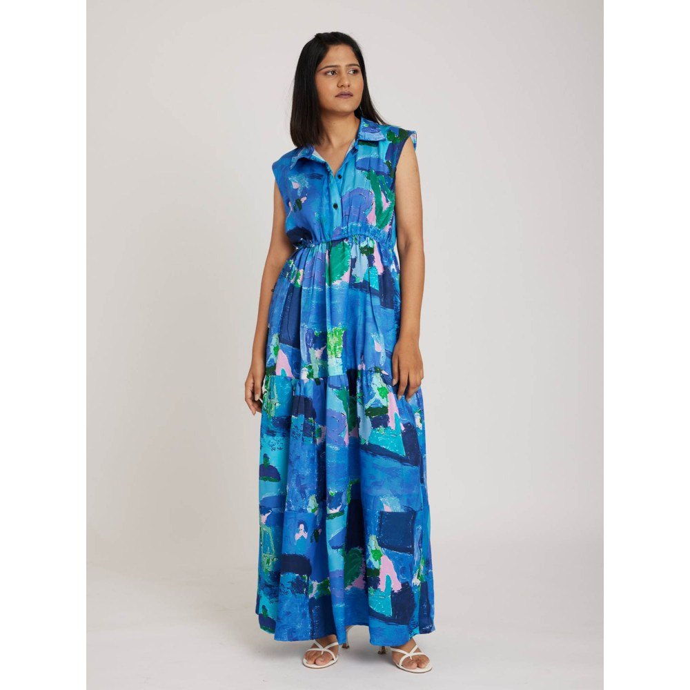 RadhaRaman Homecoming Blue Long Maxi Dress