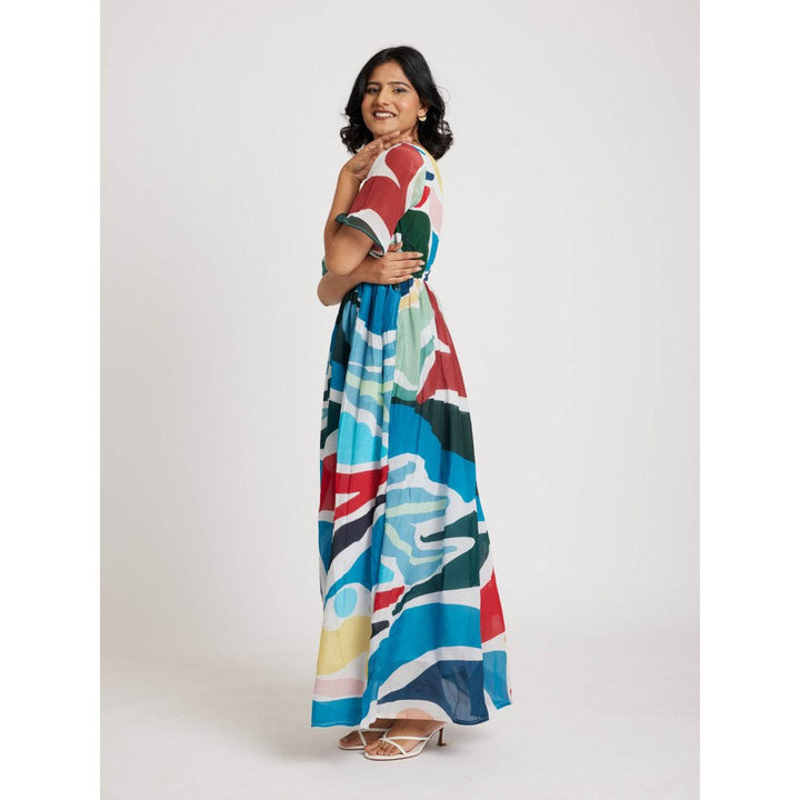 RadhaRaman Beach Wood Multi Color Maxi Dress