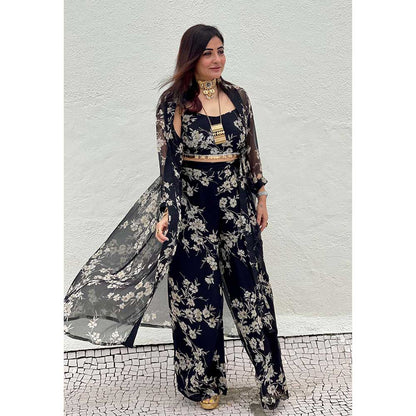 RAISHAA Orchid Cape Blouse Pant Set