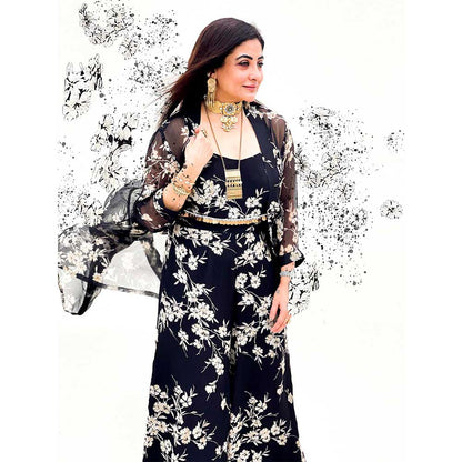 RAISHAA Orchid Cape Blouse Pant Set