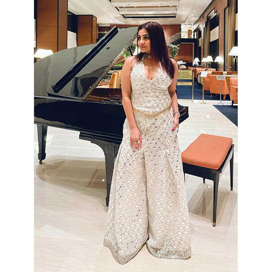 RAISHAA Lily White Sharara Sets (Set of 2)