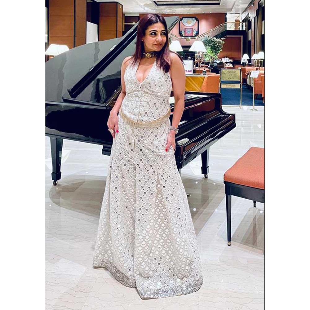 RAISHAA Lily White Sharara Sets (Set of 2)