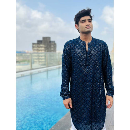 RAISHAA Royale Blue Shirt Kurta