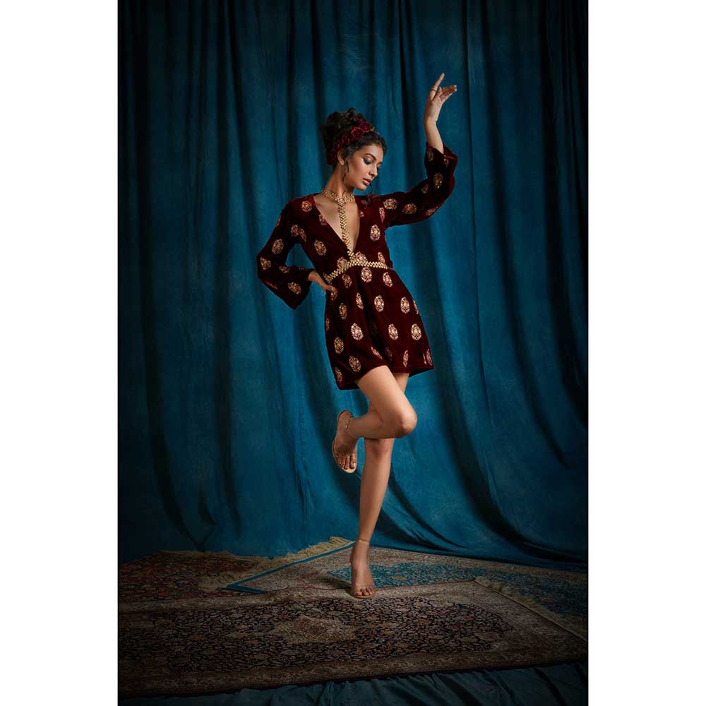 RAISHAA Burgundy Portia Dress